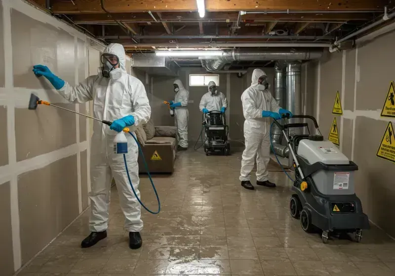 Basement Moisture Removal and Structural Drying process in Canton, NC